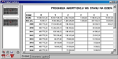 Makieta: Prognoza amortyzacji